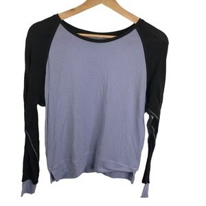 Lululemon Athletica Pullover Long sleeve Serve Stripe Women's Purple crew neck 6